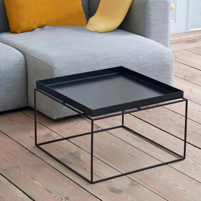 Square Iron Coffee Table Tray Top Simple Frame Cocktail Table Clearhalo 'Coffee & Accent Tables' 'Coffee Tables' 'coffee_tables' 'furn' 'furn_coffee_tables' 'Furniture' 'Living Room Furniture' 6506114