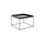 Square Iron Coffee Table Tray Top Simple Frame Cocktail Table 24"L x 24"W x 16"H Black Clearhalo 'Coffee & Accent Tables' 'Coffee Tables' 'coffee_tables' 'furn' 'furn_coffee_tables' 'Furniture' 'Living Room Furniture' 6506116