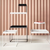 Tapa de café de hierro cuadrado Top de mesa simple de cóctel de marco