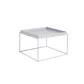 Square Iron Coffee Table Tray Top Simple Frame Cocktail Table 24"L x 24"W x 16"H White Clearhalo 'Coffee & Accent Tables' 'Coffee Tables' 'coffee_tables' 'furn' 'furn_coffee_tables' 'Furniture' 'Living Room Furniture' 6506120