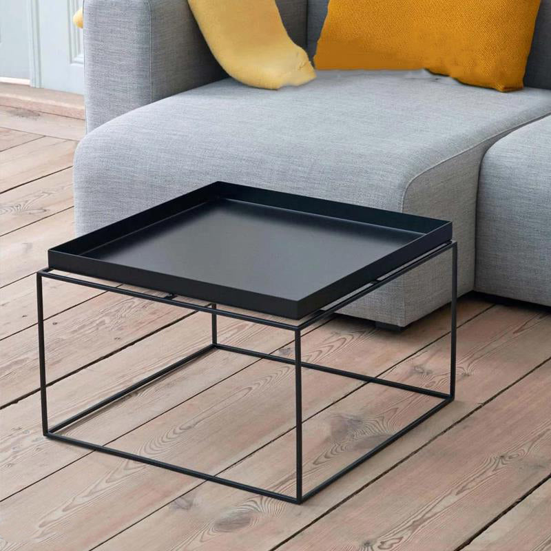 Square Iron Coffee Table Tray Top Simple Frame Cocktail Table Clearhalo 'Coffee & Accent Tables' 'Coffee Tables' 'coffee_tables' 'furn' 'furn_coffee_tables' 'Furniture' 'Living Room Furniture' 6506121