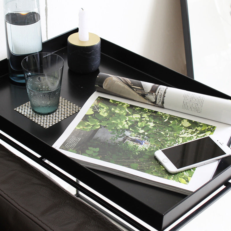 Square Iron Coffee Table Tray Top Simple Frame Cocktail Table Clearhalo 'Coffee & Accent Tables' 'Coffee Tables' 'coffee_tables' 'furn' 'furn_coffee_tables' 'Furniture' 'Living Room Furniture' 6506124