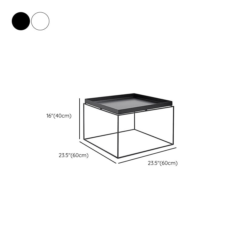 Square Iron Coffee Table Tray Top Simple Frame Cocktail Table Clearhalo 'Coffee & Accent Tables' 'Coffee Tables' 'coffee_tables' 'furn' 'furn_coffee_tables' 'Furniture' 'Living Room Furniture' 6506128