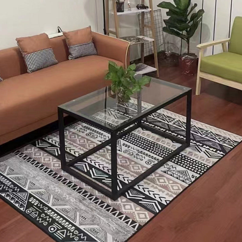 Modern Style Rectangular Glass Coffee Table 17.7-In H Metal Frame 1 Single Cocktail Table Clearhalo 'Coffee & Accent Tables' 'Coffee Tables' 'coffee_tables' 'furn' 'furn_coffee_tables' 'Furniture' 'Living Room Furniture' 6506158