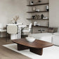 Mesa de centro escandinava de 15,75" de altura Mesa de centro de madera en nogal