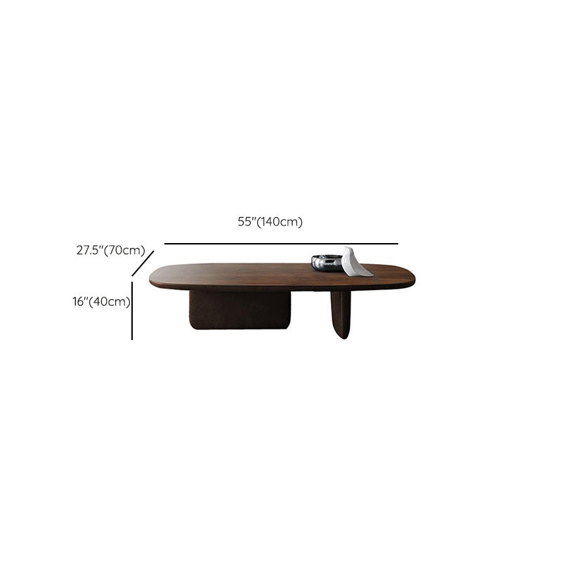 Mesa de centro escandinava de 15,75" de altura Mesa de centro de madera en nogal