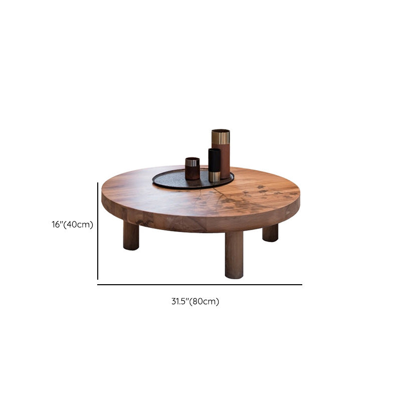 Brone Solid Wood Coffee Table Round Coffee Table for Living Room Clearhalo 'Coffee & Accent Tables' 'Coffee Tables' 'coffee_tables' 'furn' 'furn_coffee_tables' 'Furniture' 'Living Room Furniture' 6506185