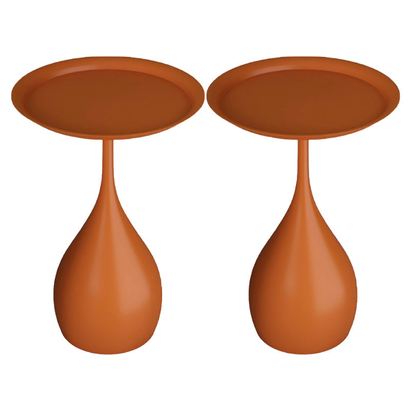 Tavolo laterale della metà del secolo Metal Piedistale Top Living Room Table