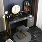 Glam Vanity Table with 5 Storage Drawers Stone Makeup Table for Bedroom