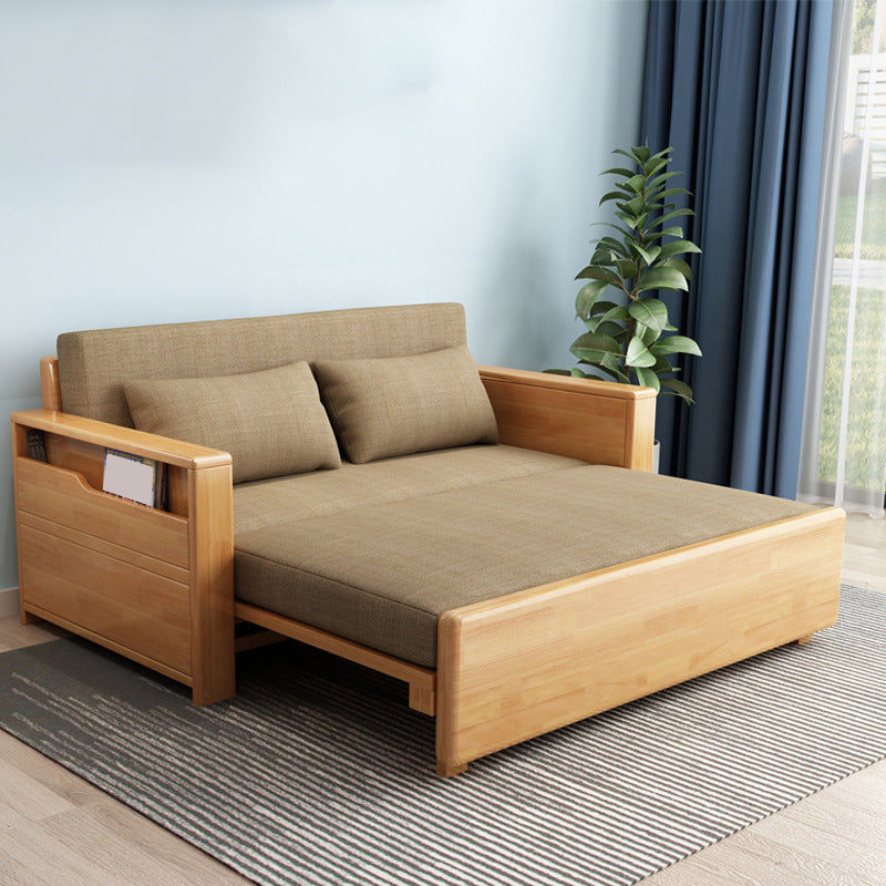 31.49" Wide Sleeper Sofa Linen Square Arms Sofa Bed with Upholstered Clearhalo 'furn' 'furn_futons' 'Furniture' 'Futons & Daybeds' 'Futons' 'Living Room Furniture' 6506504