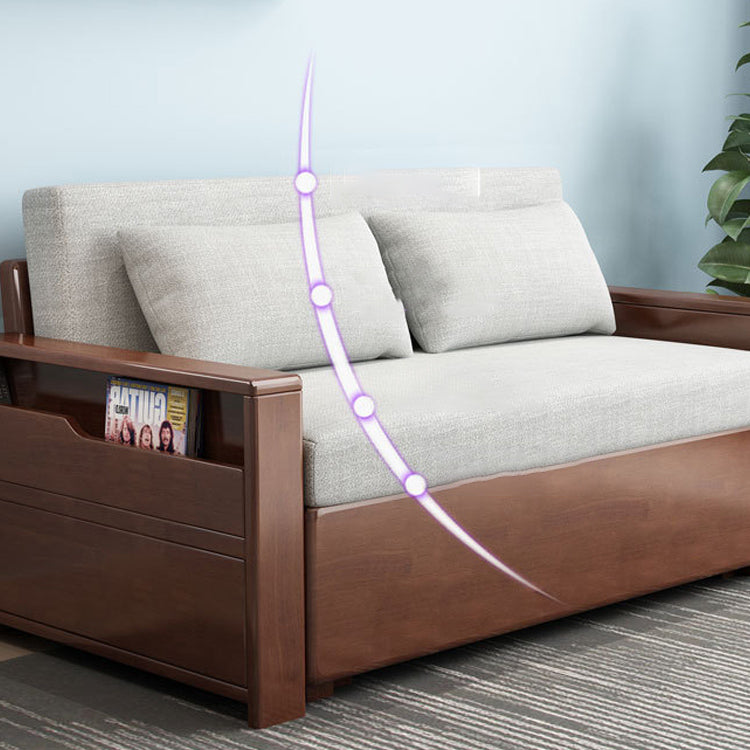 31.49" Wide Sleeper Sofa Linen Square Arms Sofa Bed with Upholstered Clearhalo 'furn' 'furn_futons' 'Furniture' 'Futons & Daybeds' 'Futons' 'Living Room Furniture' 6506512