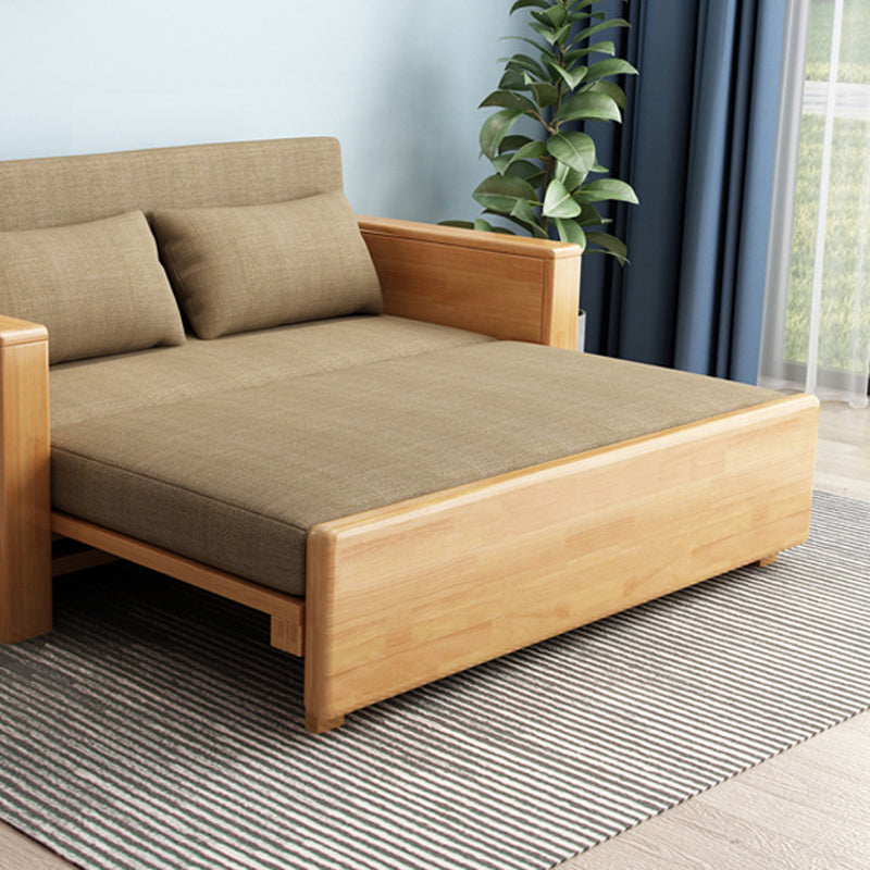 31.49" Wide Sleeper Sofa Linen Square Arms Sofa Bed with Upholstered Clearhalo 'furn' 'furn_futons' 'Furniture' 'Futons & Daybeds' 'Futons' 'Living Room Furniture' 6506513