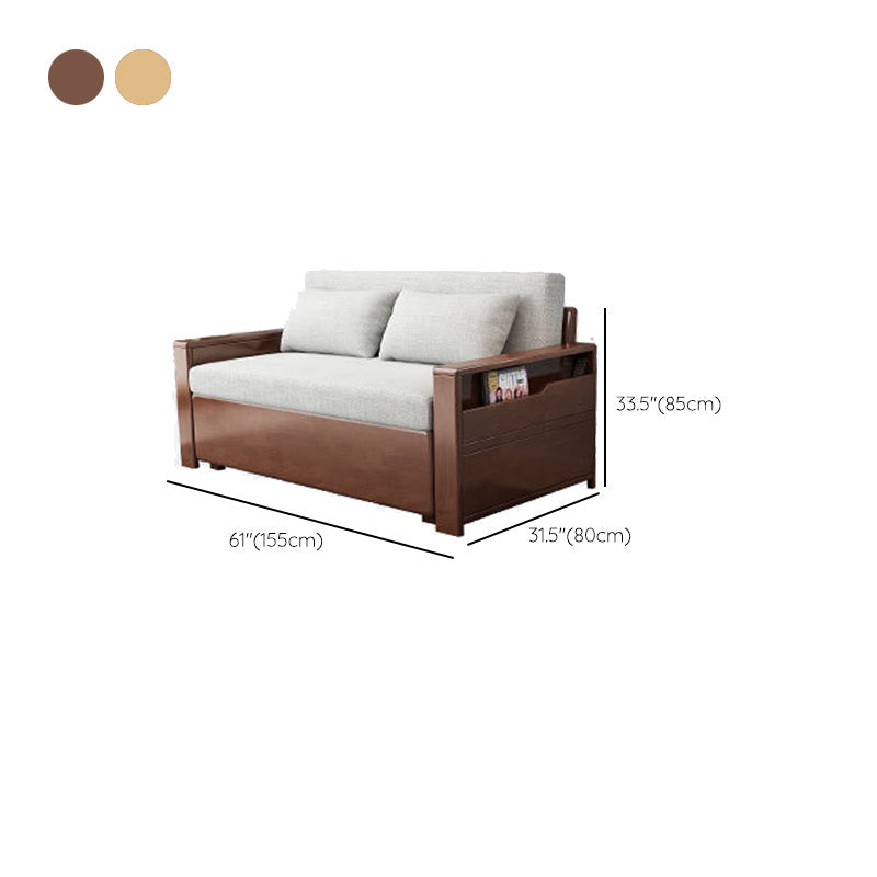 31.49" Wide Sleeper Sofa Linen Square Arms Sofa Bed with Upholstered Clearhalo 'furn' 'furn_futons' 'Furniture' 'Futons & Daybeds' 'Futons' 'Living Room Furniture' 6506515