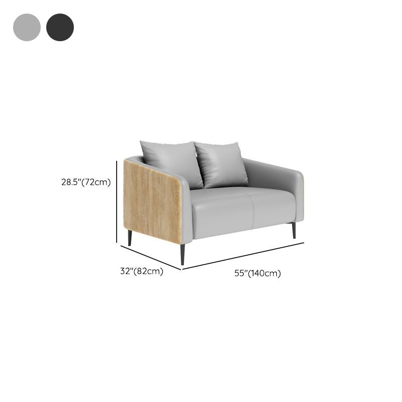 Sofá de brazo de esmoquería de cuero sintético resistente a las manchas para sala de bonificación