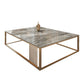 Glam Rectangle Slate Coffee Table 16.53"H Steel Frame Base Cocktail Table Clearhalo 'Coffee & Accent Tables' 'Coffee Tables' 'coffee_tables' 'furn' 'furn_coffee_tables' 'Furniture' 'Living Room Furniture' 6507104