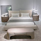 Modern standaard bed gebogen vorm gestoffeerd hoofdeinde standaard bed