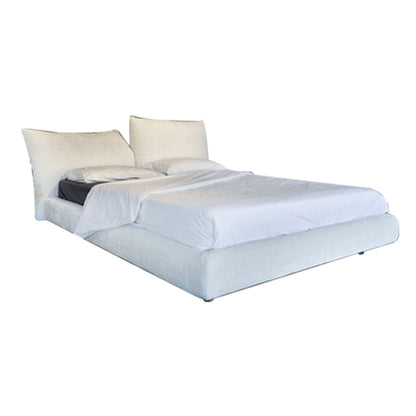 Modern standaard bed gebogen vorm gestoffeerd hoofdeinde standaard bed