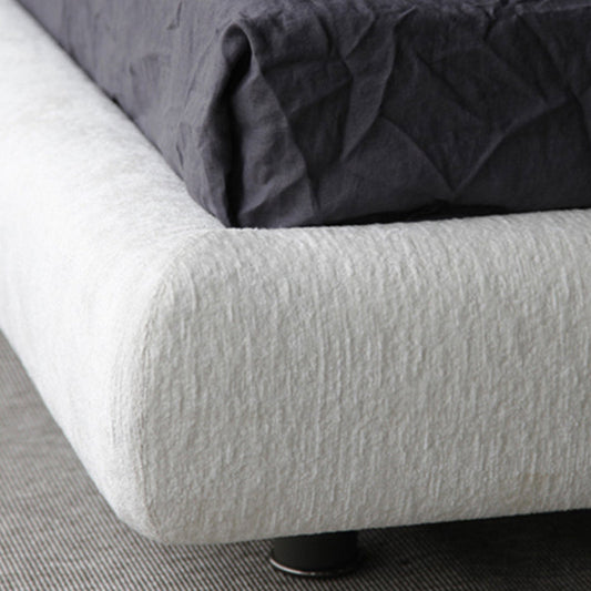 Modern Standard Bed Arched Shape Upholstered Headboard Standard Bed