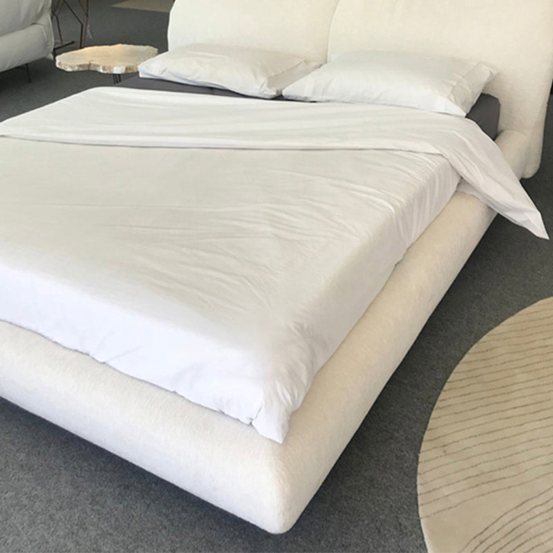 Modern standaard bed gebogen vorm gestoffeerd hoofdeinde standaard bed