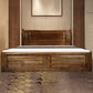 Traditional Solid Wood Standard Bed Storage Bed with Headboard