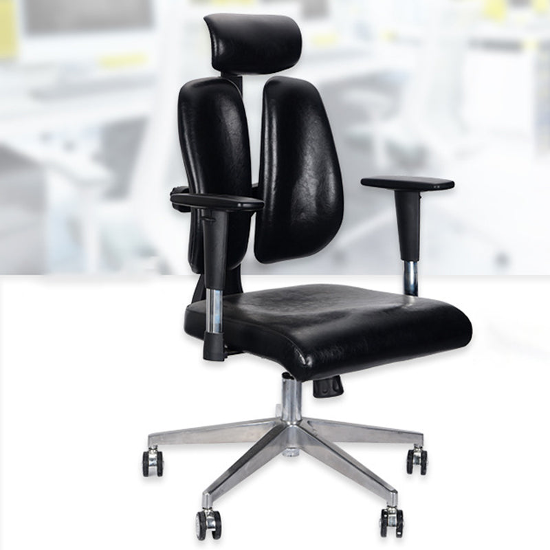 Sedia moderna in pelle Sedia direzionale Sedia con schienale alto con ruote