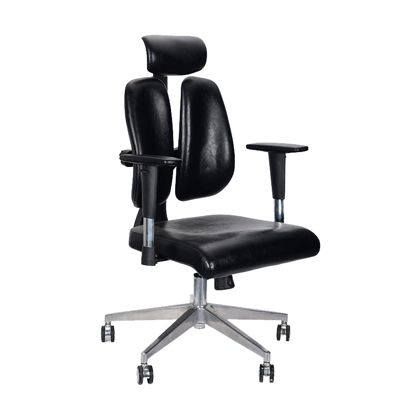 Sedia moderna in pelle Sedia direzionale Sedia con schienale alto con ruote