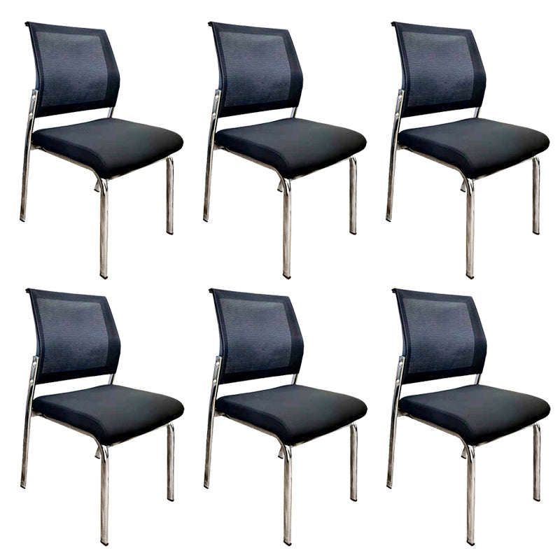 20" Wide Desk Chair Contemporary Black Breathable AirGrid Office Chair Armless 6 Piece Set Clearhalo 'furn' 'furn_office_chair' 'Furniture' 'Office Chairs' 'Office Furniture' 'office_chair' 6507319