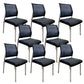 20" Wide Desk Chair Contemporary Black Breathable AirGrid Office Chair Armless 8 Piece Set Clearhalo 'furn' 'furn_office_chair' 'Furniture' 'Office Chairs' 'Office Furniture' 'office_chair' 6507321