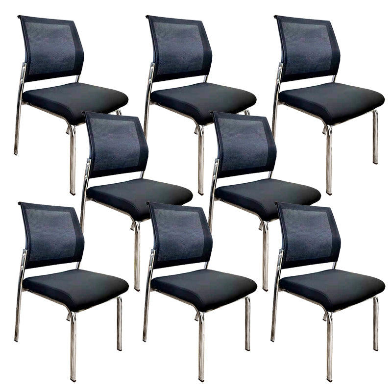 20" Wide Desk Chair Contemporary Black Breathable AirGrid Office Chair Armless 8 Piece Set Clearhalo 'furn' 'furn_office_chair' 'Furniture' 'Office Chairs' 'Office Furniture' 'office_chair' 6507321