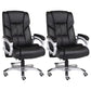 Chaise de direction moderne à bras rembourrés, chaise de direction noire pour bureau
