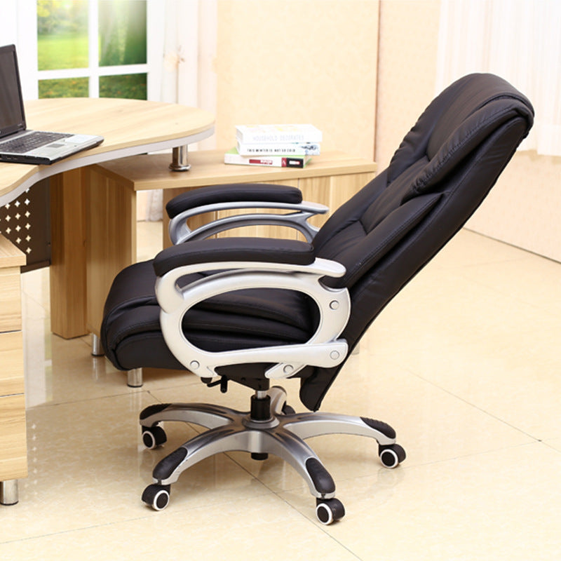 Chaise de direction moderne à bras rembourrés, chaise de direction noire pour bureau