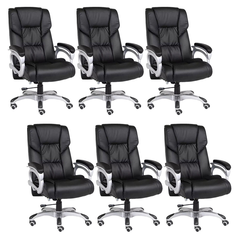 Chaise de direction moderne à bras rembourrés, chaise de direction noire pour bureau