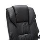 Chaise de direction moderne à bras rembourrés, chaise de direction noire pour bureau