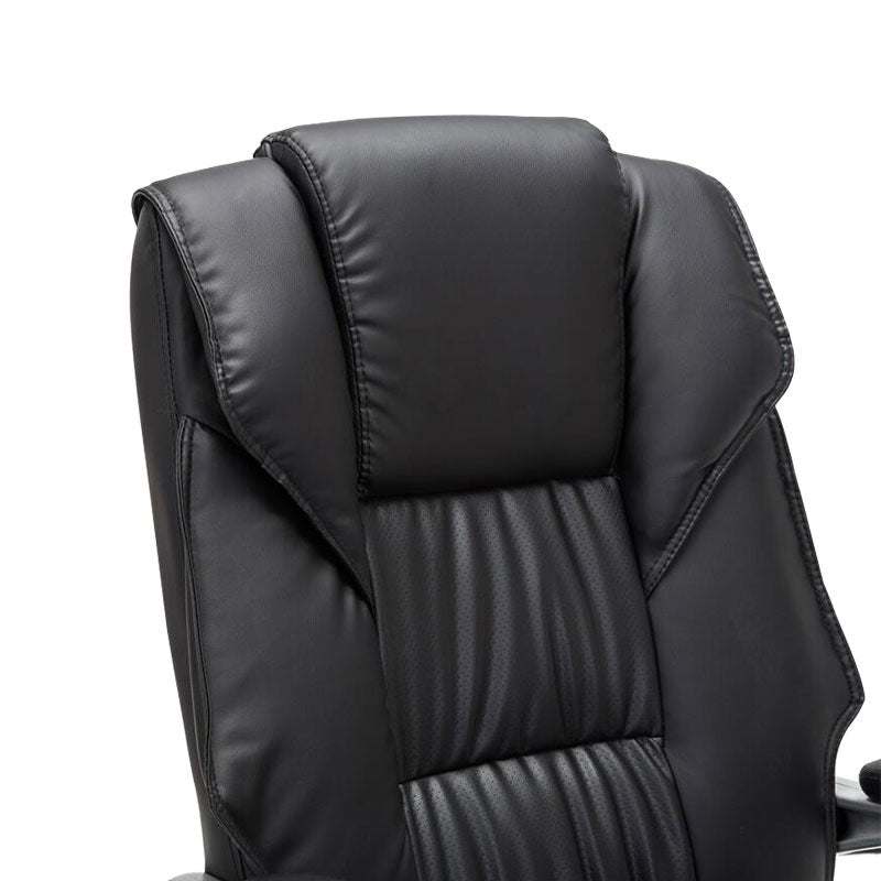 Chaise de direction moderne à bras rembourrés, chaise de direction noire pour bureau