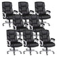 Chaise de direction moderne à bras rembourrés, chaise de direction noire pour bureau