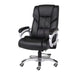 Chaise de direction moderne à bras rembourrés, chaise de direction noire pour bureau