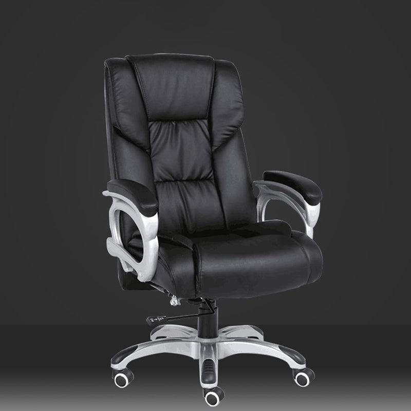 Chaise de direction moderne à bras rembourrés, chaise de direction noire pour bureau
