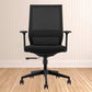Modern Desk Chair Mesh Computer Chair in Black/Blue Mid-Back Chair with Wheels Black 1 Piece Clearhalo 'furn' 'furn_office_chair' 'Furniture' 'Office Chairs' 'Office Furniture' 'office_chair' 6507361