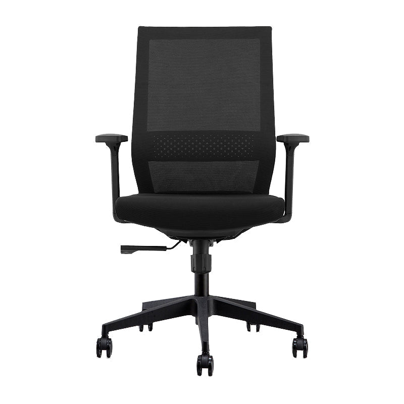 Modern Desk Chair Mesh Computer Chair in Black/Blue Mid-Back Chair with Wheels Clearhalo 'furn' 'furn_office_chair' 'Furniture' 'Office Chairs' 'Office Furniture' 'office_chair' 6507368