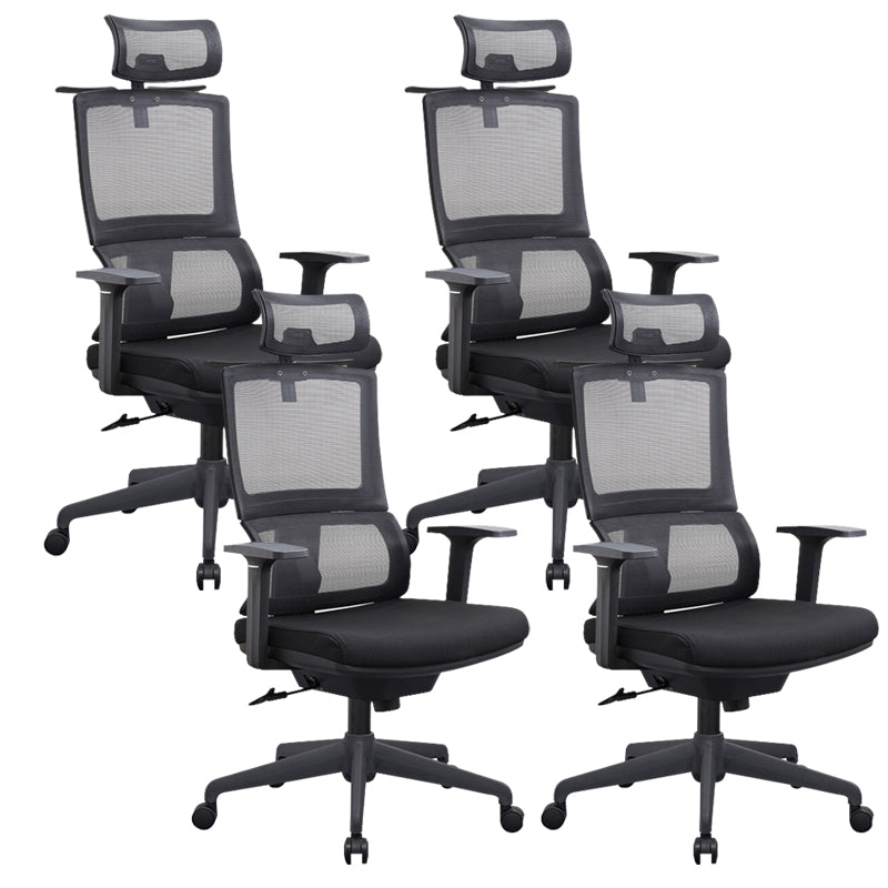 Arms incluso sedia da ufficio girevole in maglia ergonomica sedia da scrivania di supporto lombare