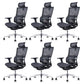 Modern Desk Chair Mesh Computer Chair in Black/Gray High-Back Chair with Wheels