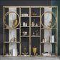 Glam Antique Finish Bookcase Metal Etagere Bookshelf with Shelves Clearhalo 'Bookcases' 'furn' 'furn_bookcases' 'Furniture' 'Office Furniture' 6507498
