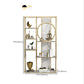 Glam Antique Finish Bookcase Metal Etagere Bookshelf with Shelves Clearhalo 'Bookcases' 'furn' 'furn_bookcases' 'Furniture' 'Office Furniture' 6507508