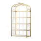 Glam Style Antique Finish Shelf Bookcase Metal Etagere Bookshelf with Shelves