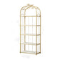 Glam Style Antique Finish Shelf Bookcase Metal Etagere Bookshelf with Shelves