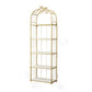 Glam Style Antique Finish Shelf Bookcase Metal Etagere Bookshelf with Shelves