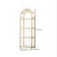 Glam Style Antique Finish Shelf Bookcase Metal Etagere Bookshelf with Shelves