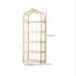 Glam Style Antique Finish Shelf Bookcase Metal Etagere Bookshelf with Shelves