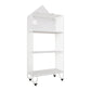 Contemporary Metal Bookshelf Standard Shelves Included Bookcase 24"L x 11"W x 54.7"H White Clearhalo 'Bookcases' 'furn' 'furn_bookcases' 'Furniture' 'Office Furniture' 6507538