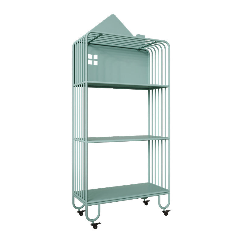 Contemporary Metal Bookshelf Standard Shelves Included Bookcase 24"L x 11"W x 54.7"H Green Clearhalo 'Bookcases' 'furn' 'furn_bookcases' 'Furniture' 'Office Furniture' 6507542